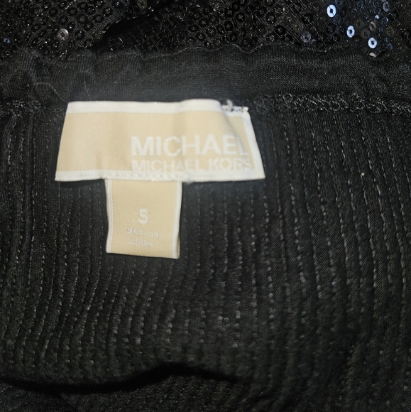 Michael Kors Black Sequin Strapless Jumpsuit Size S - Picture 4 of 6